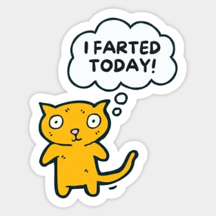 I Farted Today Funny Sarcastic Cat Cute Kitty Christmas Sticker